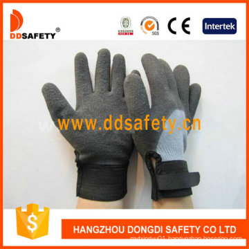 Grey T/C Shell Black Nitrile Adjustable Wrist Work Glove Dkl562